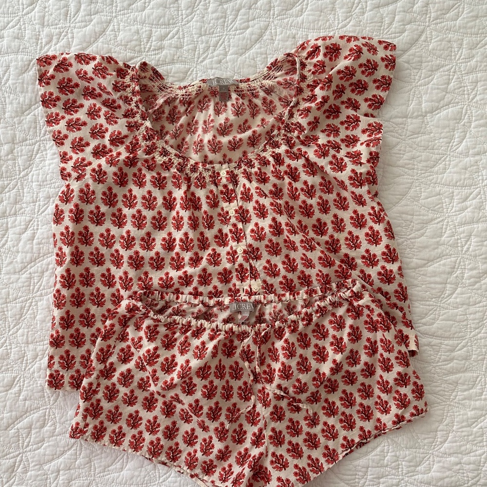 J Crew Linen & Cotton Sleep Set Size M